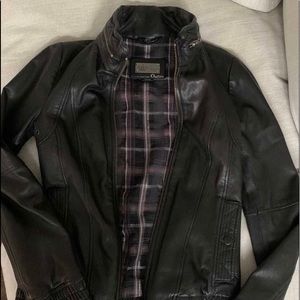 Aritzia Mackage black lambskin leather jacket